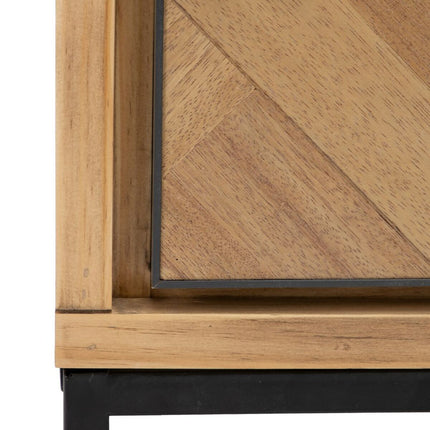 Nachttisch SPIKE 48 x 36 x 71 cm natürlich Metall Holz