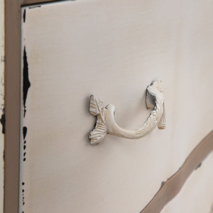 Kommode 90 x 48 x 82 cm natürlich Weiß Tannenholz