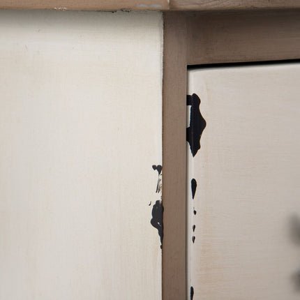 Kommode 90 x 48 x 82 cm natürlich Weiß Tannenholz