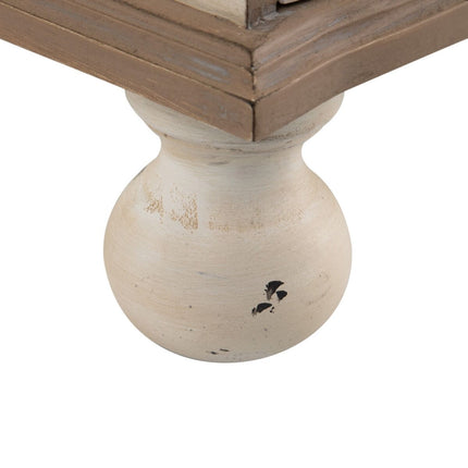 Kommode 90 x 48 x 82 cm natürlich Weiß Tannenholz