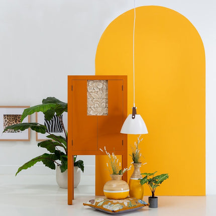 Schrank ORIENTAL CHIC 60 x 30 x 130 cm Orange Holz MDF DMF
