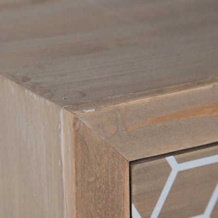 Nachttisch KENSY 40 x 30 x 72,5 cm natürlich Holz Weiß