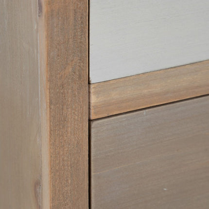 Nachttisch KENSY 40 x 30 x 72,5 cm natürlich Holz Weiß