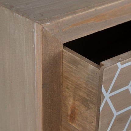 Nachttisch KENSY 40 x 30 x 72,5 cm natürlich Holz Weiß