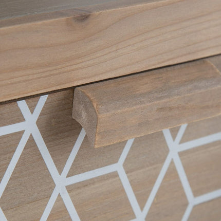 Nachttisch KENSY 40 x 30 x 72,5 cm natürlich Holz Weiß