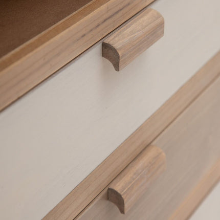 Anrichte KENSY 80 x 34 x 98 cm natürlich Holz Weiß