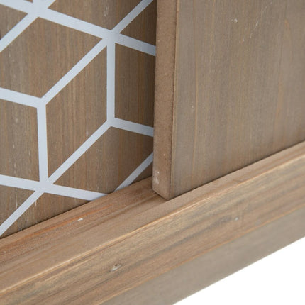 TV-Möbel KENSY 120 x 34 x 54,5 cm natürlich Holz Weiß