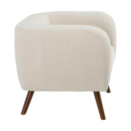 Sessel 81 x 73 x 70 cm synthetische Stoffe Holz Creme