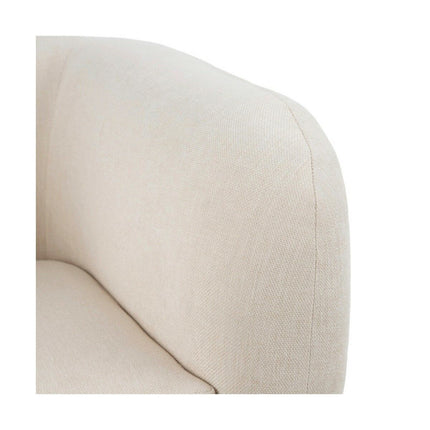 Sessel 81 x 73 x 70 cm synthetische Stoffe Holz Creme