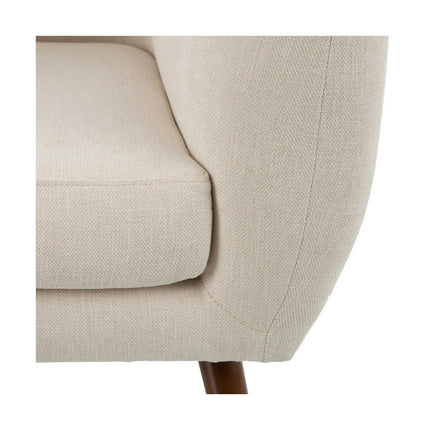 Sessel 81 x 73 x 70 cm synthetische Stoffe Holz Creme