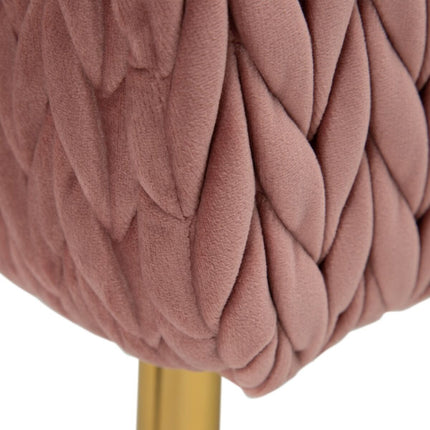 Hocker 111 x 44 x 41,5 cm synthetische Stoffe Rosa Metall