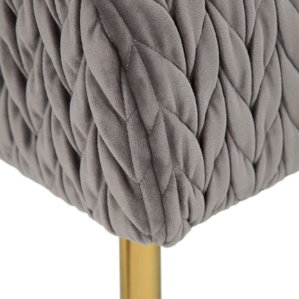 Hocker 111 x 44 x 41,5 cm synthetische Stoffe Grau Metall