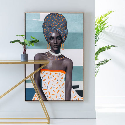 Leinwand Afrikanerin 80 x 4 x 120 cm