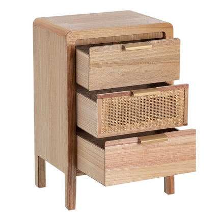 Nachttisch HONEY natürlich Paulonia-Holz Holz MDF 40 x 30 x 62,5 cm