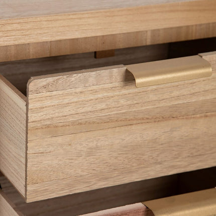 Nachttisch HONEY natürlich Paulonia-Holz Holz MDF 40 x 30 x 62,5 cm