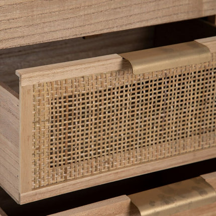 Nachttisch HONEY natürlich Paulonia-Holz Holz MDF 40 x 30 x 62,5 cm