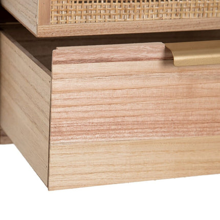 Nachttisch HONEY natürlich Paulonia-Holz Holz MDF 40 x 30 x 62,5 cm