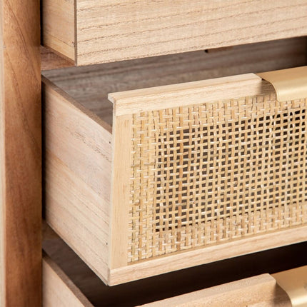 Nachttisch HONEY natürlich Paulonia-Holz Holz MDF 40 x 30 x 77,5 cm