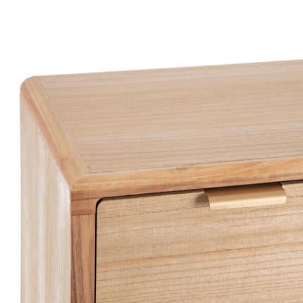 Schubladenschrank HONEY natürlich Paulonia-Holz Holz MDF 80 x 40 x 82 cm
