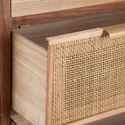 Schubladenschrank HONEY natürlich Paulonia-Holz Holz MDF 80 x 40 x 82 cm