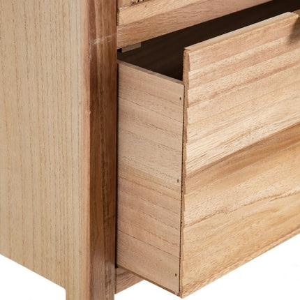 Schubladenschrank HONEY natürlich Paulonia-Holz Holz MDF 80 x 40 x 82 cm