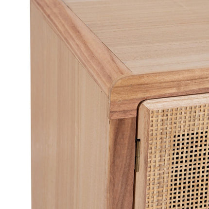TV-Möbel HONEY 120 x 40 x 50 cm natürlich Holz Rattan