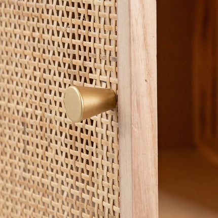 TV-Möbel HONEY 120 x 40 x 50 cm natürlich Holz Rattan