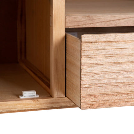 TV-Möbel HONEY 120 x 40 x 50 cm natürlich Holz Rattan