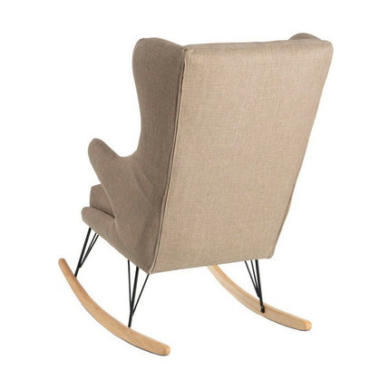 Schaukelstuhl 70 x 91 x 109 cm synthetische Stoffe Holz Taupe