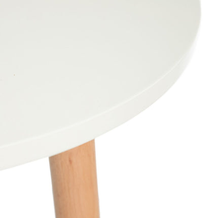 Beistelltisch 55 x 55 x 53 cm natürlich Holz Weiß DMF
