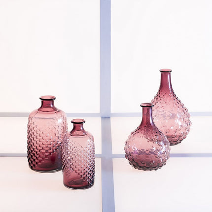 Vase Glas 13 x 13 x 25 cm Violett