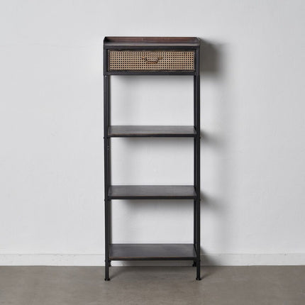 Anrichte BRICK 55 x 38 x 140 cm Schwarz Metall Braun