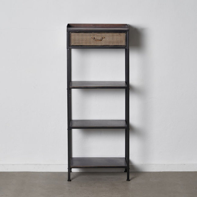 Anrichte BRICK 55 x 38 x 140 cm Schwarz Metall Braun