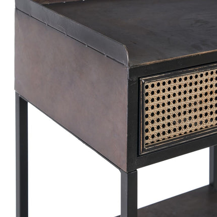 Anrichte BRICK 55 x 38 x 140 cm Schwarz Metall Braun