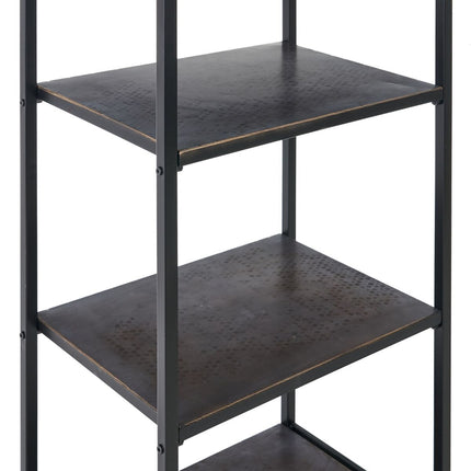 Anrichte BRICK 55 x 38 x 140 cm Schwarz Metall Braun