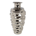Vase 27,5 x 27,5 x 56 cm Silber Aluminium