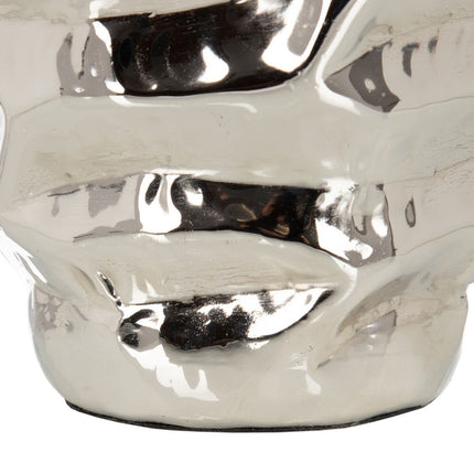 Vase 27,5 x 27,5 x 56 cm Silber Aluminium