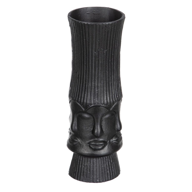 Vase 12 x 12 x 34 cm Schwarz Metall