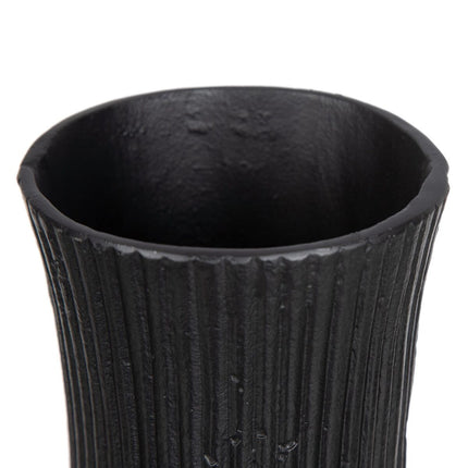 Vase 12 x 12 x 34 cm Schwarz Metall