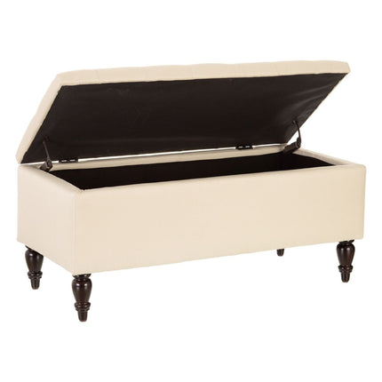 Hocker 94 x 43 x 41 cm natürlich Leinen