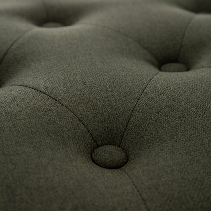 Hocker 94 x 43 x 41 cm Leinen Dunkelgrün