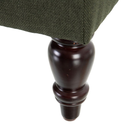 Hocker 94 x 43 x 41 cm Leinen Dunkelgrün