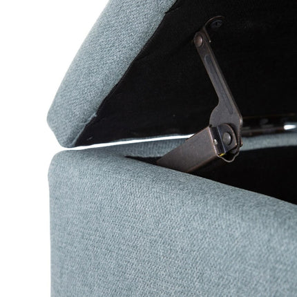 Hocker 94 x 43 x 41 cm Blau Leinen