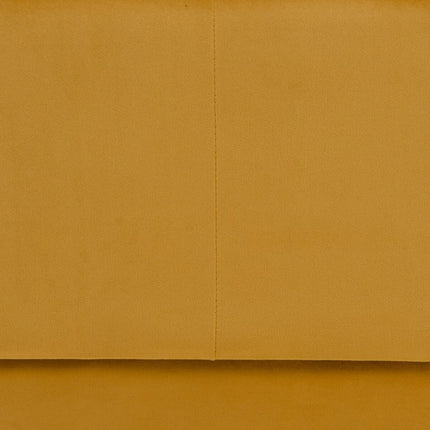 Puff synthetische Stoffe Holz Ocker 60 x 60 x 40 cm