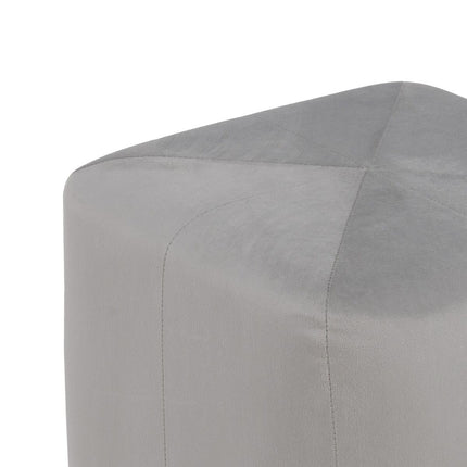 Puff synthetische Stoffe Grau Holz 40 x 40 x 40 cm