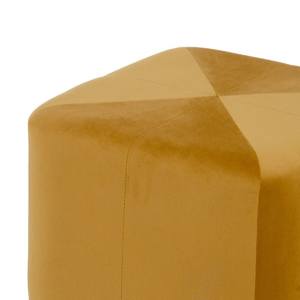 Puff synthetische Stoffe Holz 40 x 40 x 40 cm Ocker