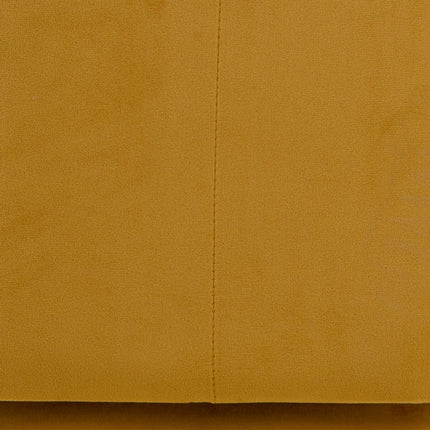 Puff synthetische Stoffe Holz 40 x 40 x 40 cm Ocker