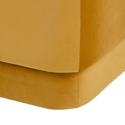 Puff synthetische Stoffe Holz 40 x 40 x 40 cm Ocker