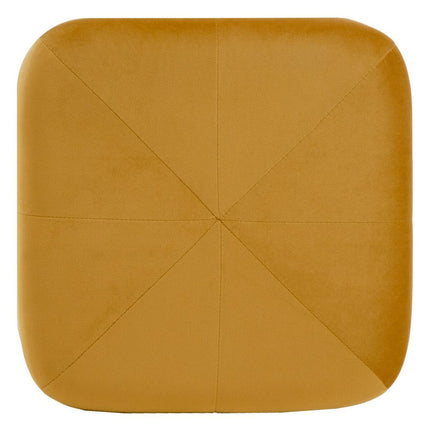 Puff synthetische Stoffe Holz 40 x 40 x 40 cm Ocker