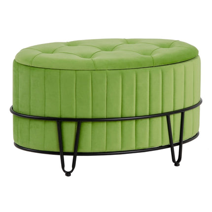 Puff 80 x 80 x 46 cm synthetische Stoffe Metall grün
